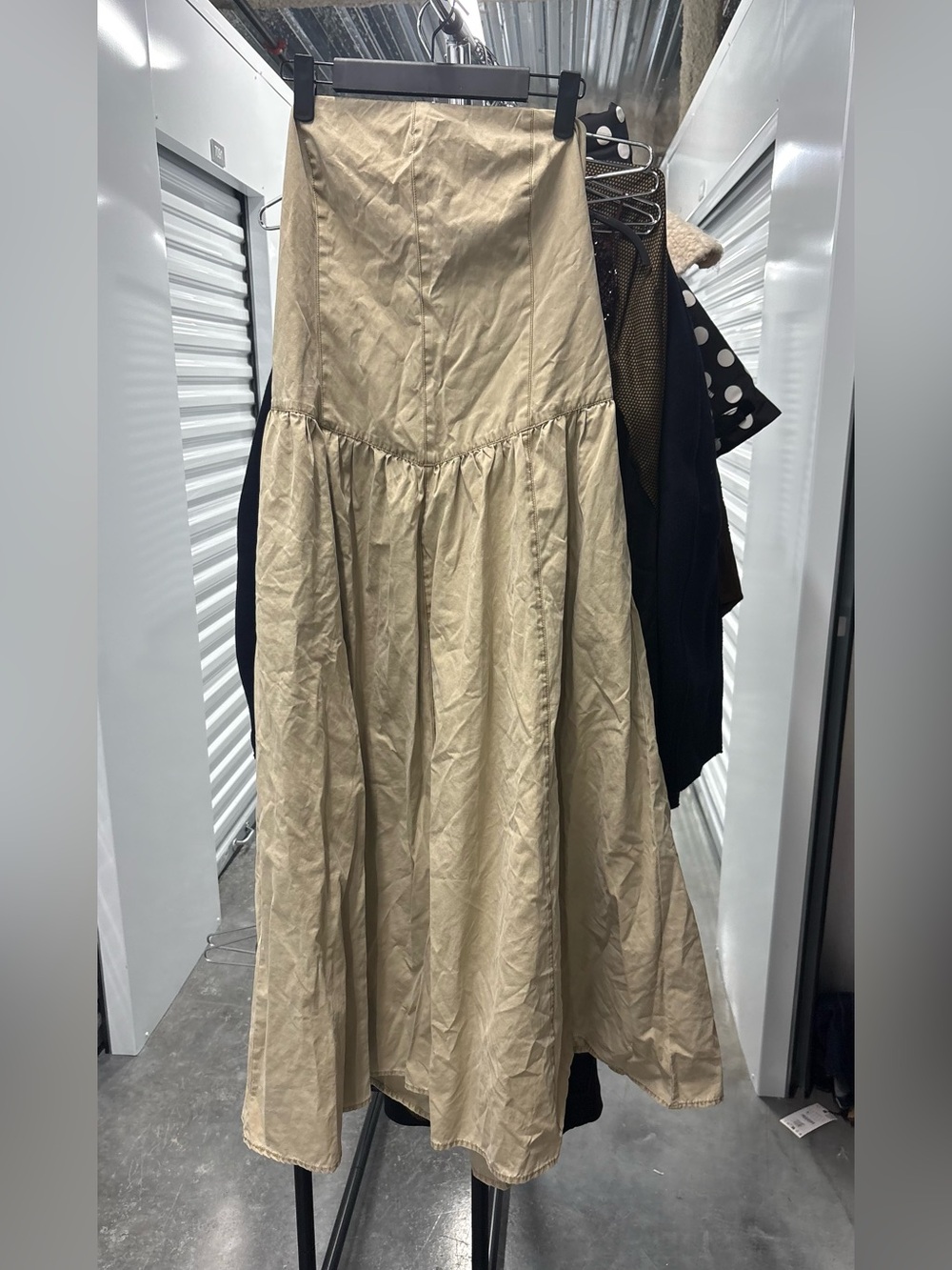 Zara strapless midi dress made of fabric with a washing effect - Picture 6 of 7